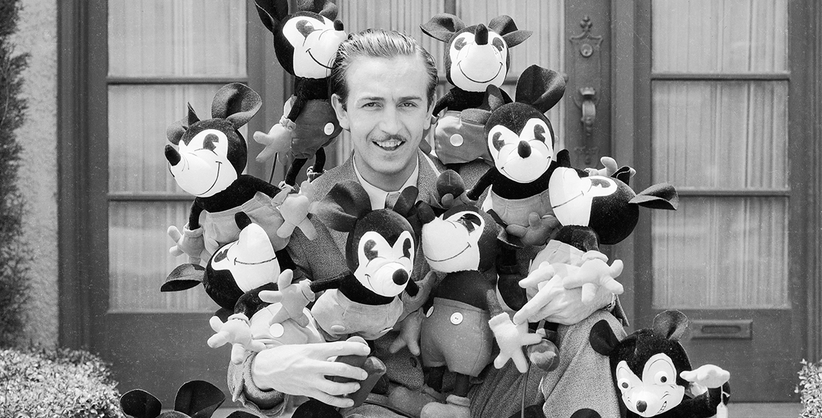 Portrait of Walt Disney.